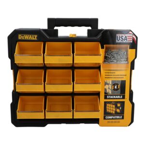 Dewalt Flip Bin Storage Organizer Yellow and Black